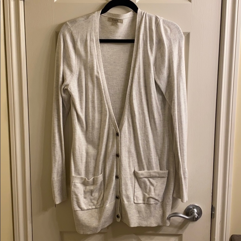 RW&CO. Cardigan white with grey